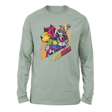 Dogvengers Men/Unisex Drop Shoulder Sweatshirt in Dusty Blue color